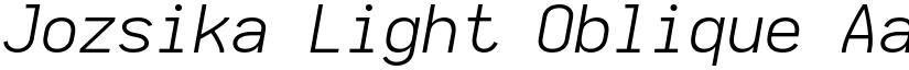 Jozsika Light Oblique font