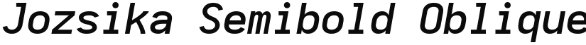 Jozsika Semibold Oblique font