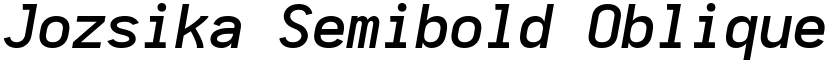 Jozsika Semibold Oblique font