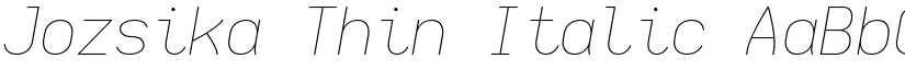 Jozsika Thin Italic font