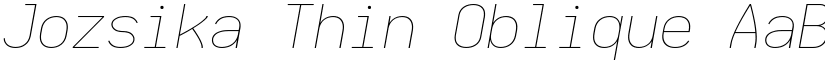 Jozsika Thin Oblique font