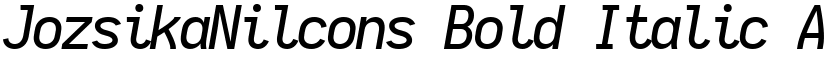 JozsikaNilcons Bold Italic font