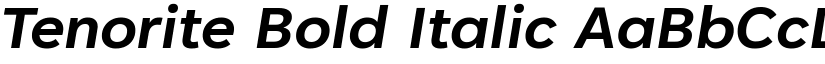 Tenorite Bold Italic font
