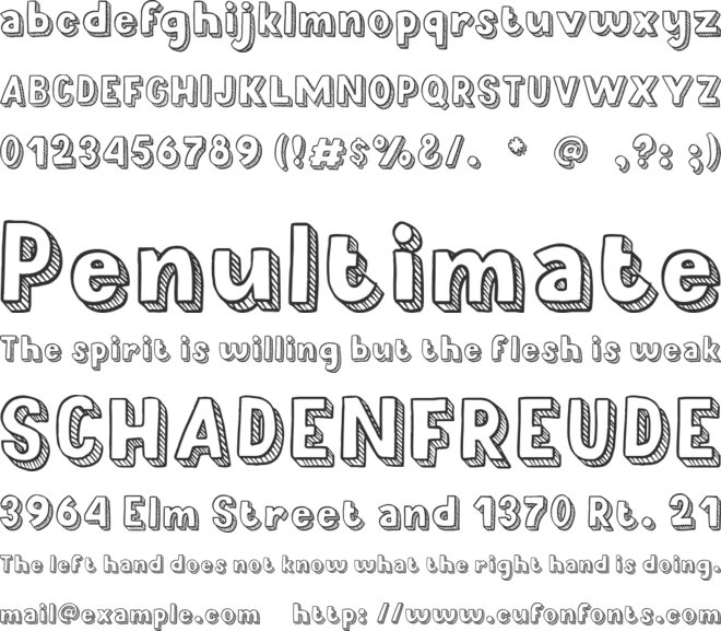 Chalk and Friend one font preview