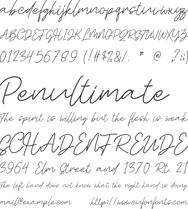 Bettons font preview