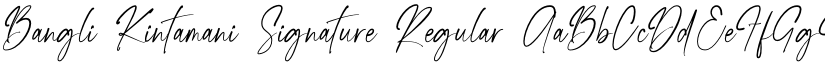 Bangli Kintamani Signature font download