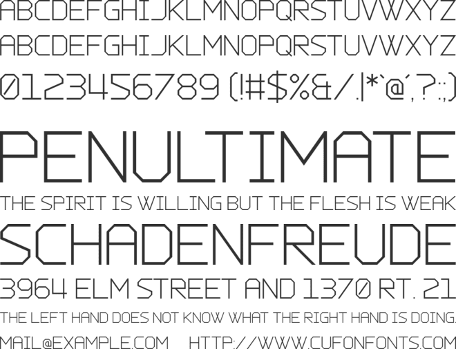 Charge Vector font preview