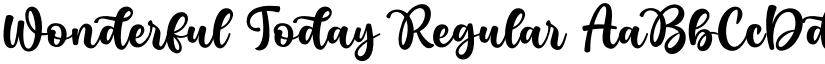 Wonderful Today Regular font