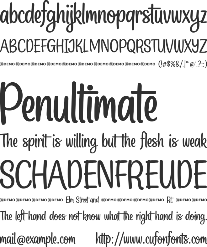 Sweetly Scented font preview