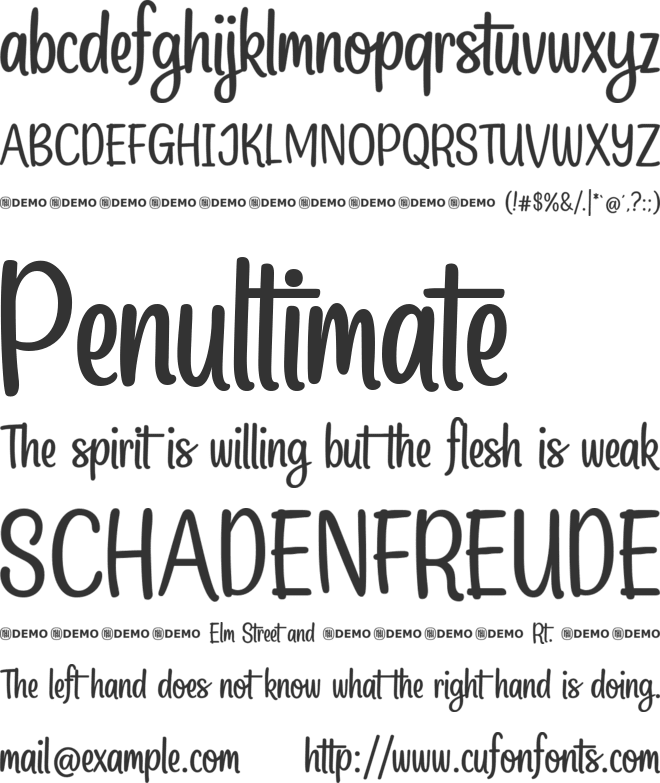 Sweetly Scented font preview