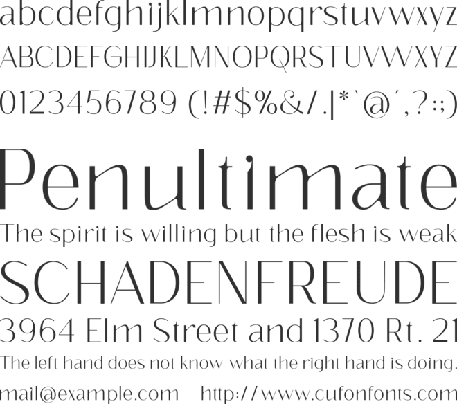 Eleganto Sans font preview