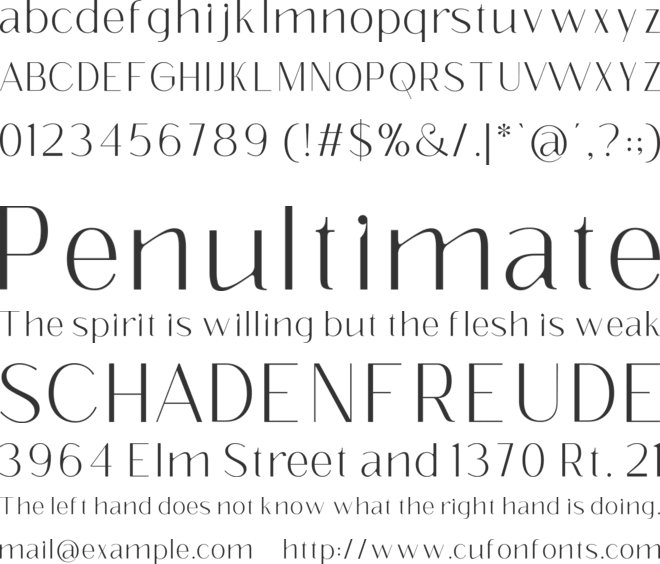 Eleganto Sans font preview