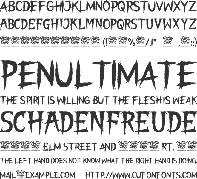 THE NIGHT LAMP font preview