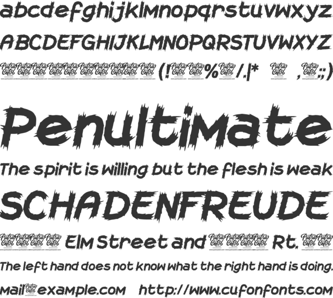 ROUGHPEN font preview