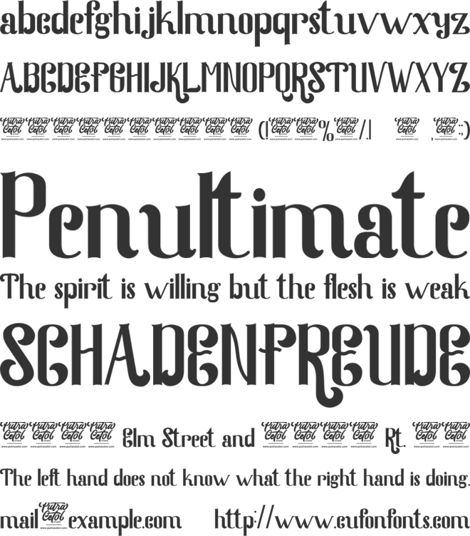 Quaker Ladies font preview
