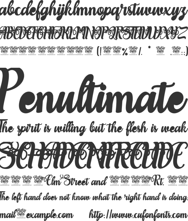 Paradise June font preview