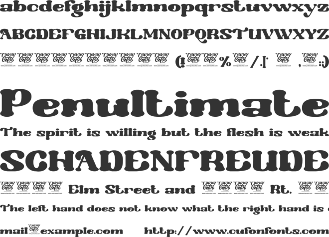 Morrello font preview