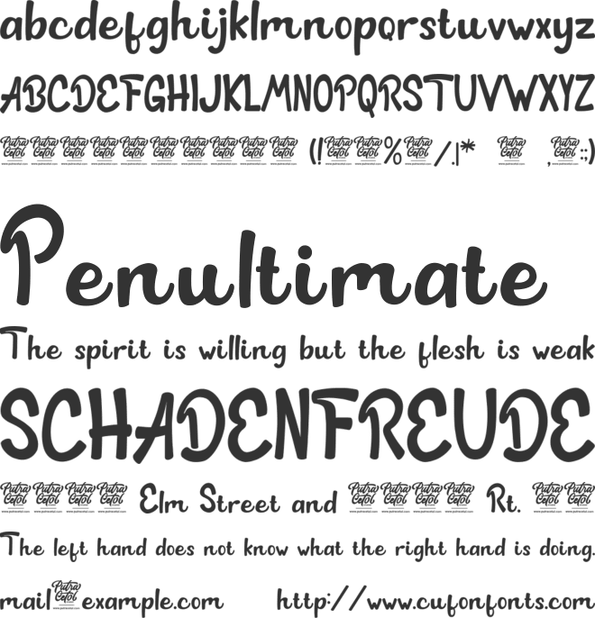 LUCKY SHIRT font preview