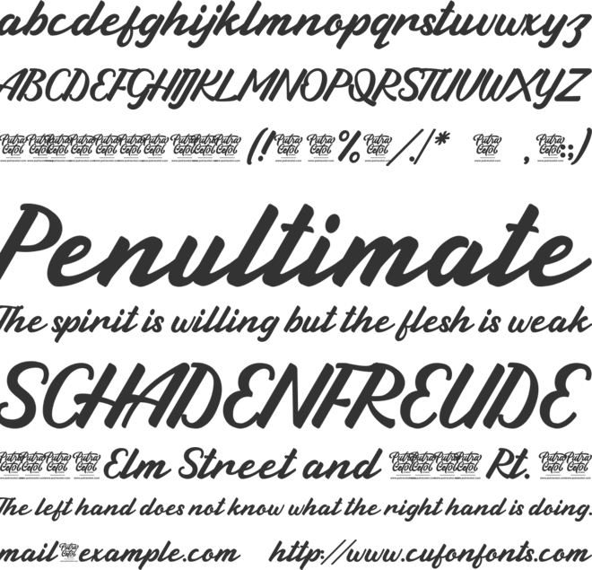 Greenleaf font preview