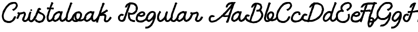 Cristaloak Regular font