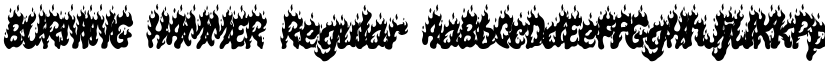 BURNING HAMMER Regular font
