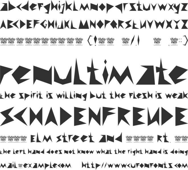 Abstract Style font preview