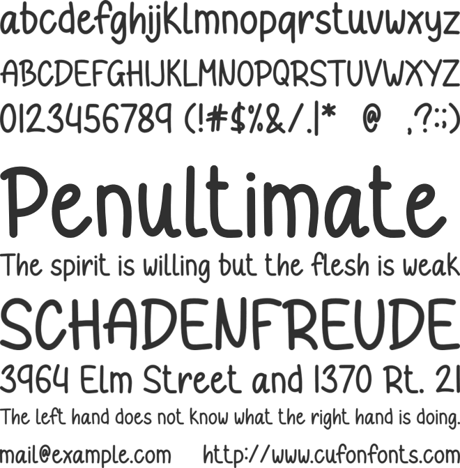 Doggie font preview