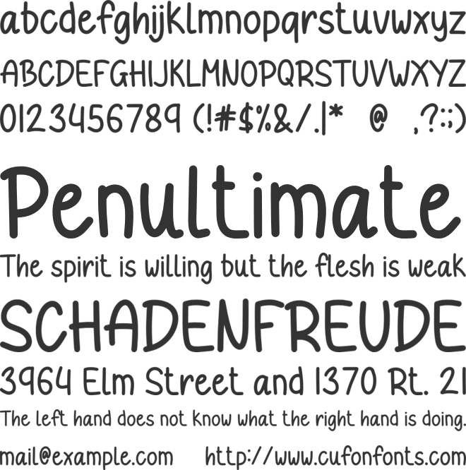 Doggie font preview