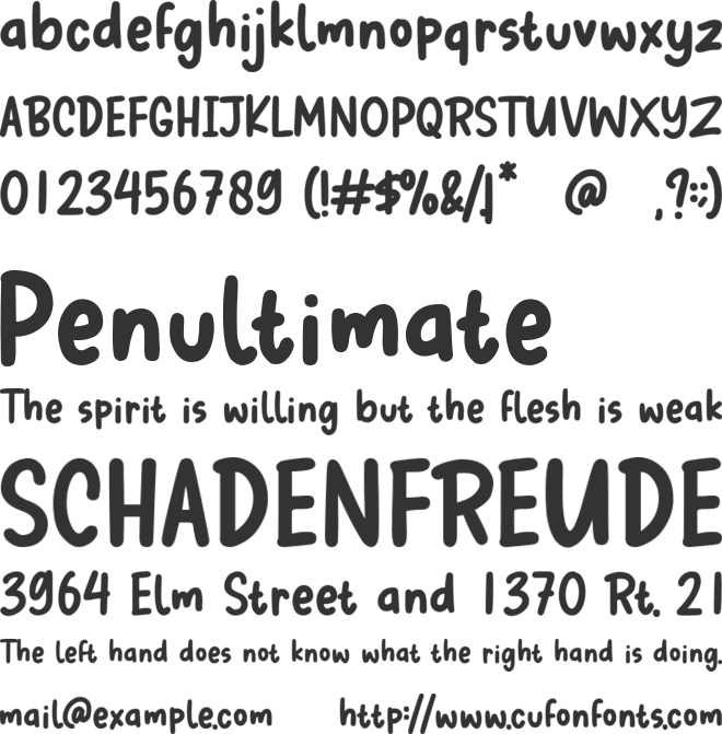 Reach Story font preview