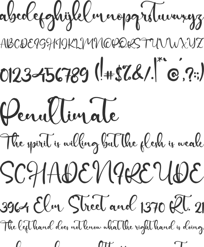 Glassy font preview