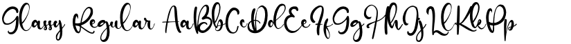 Glassy Regular font