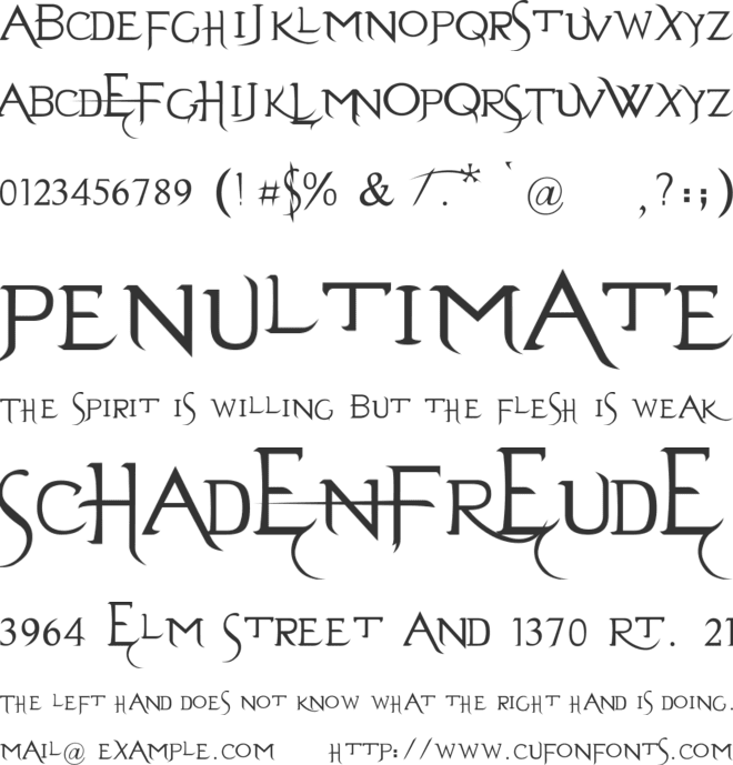 Evanescent font preview