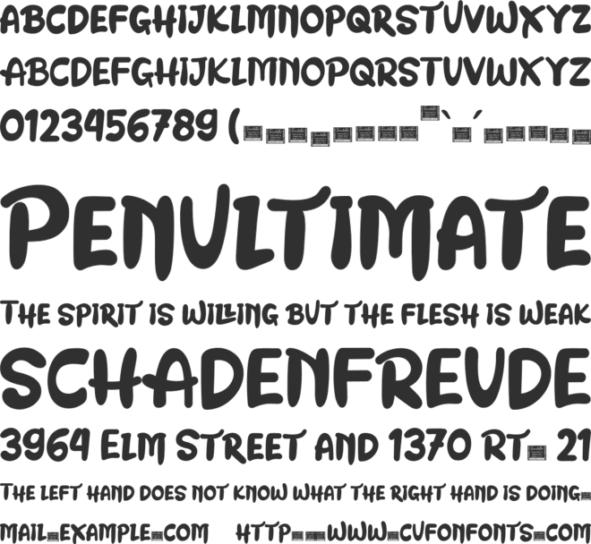 Allay font preview
