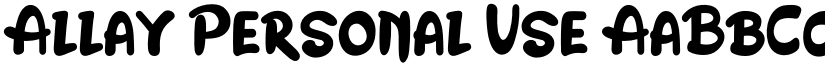 Allay Personal Use font
