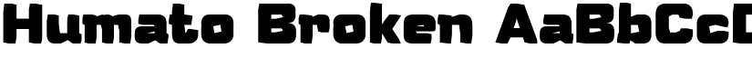 Humato Broken font