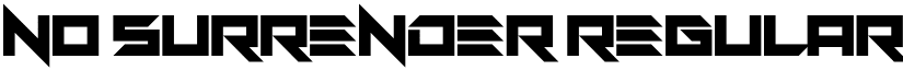 No Surrender Regular font