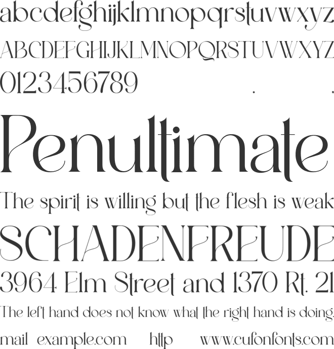 Bizantheum font preview