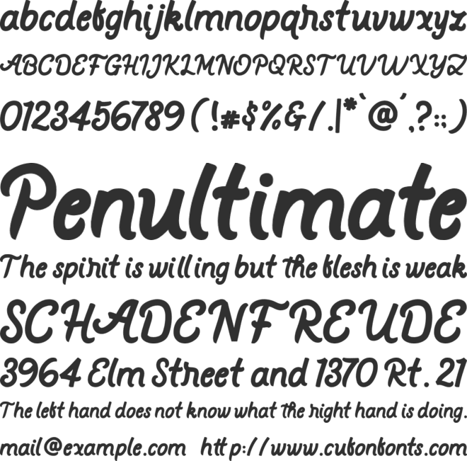 Matterson font preview