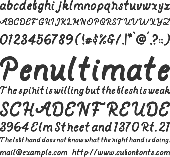 Matterson font preview