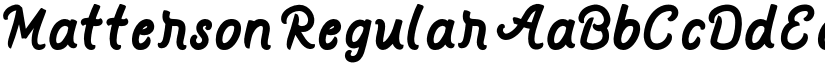 Matterson Regular font