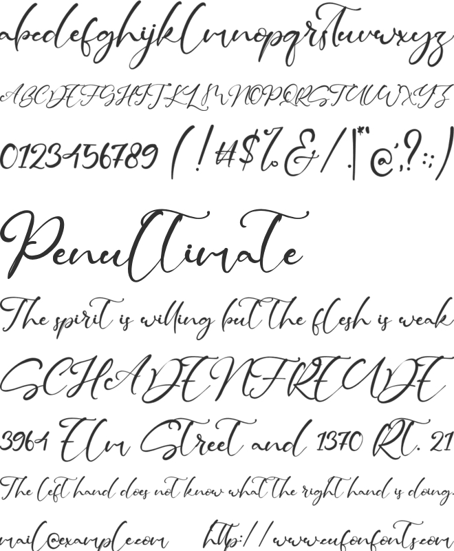 Gillian Rode font preview