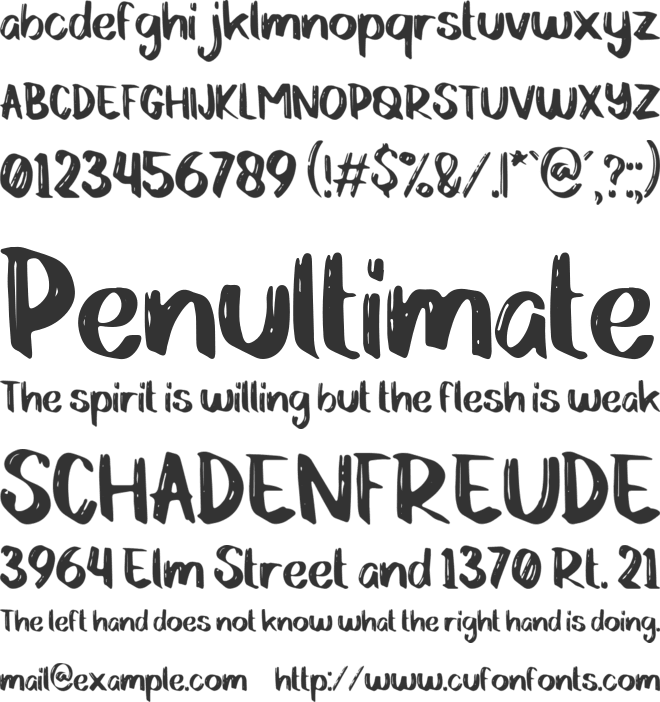 Black Bear font preview