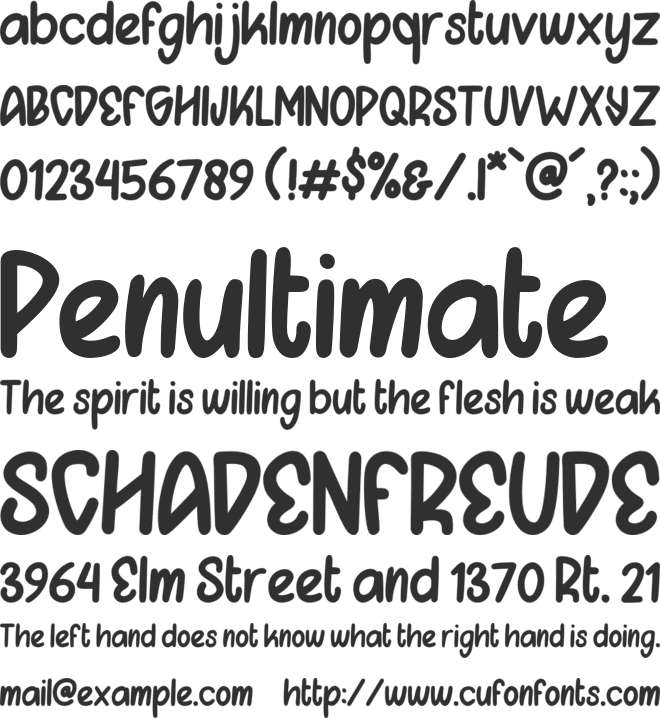 Benjoet font preview