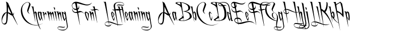 A Charming Font Leftleaning font