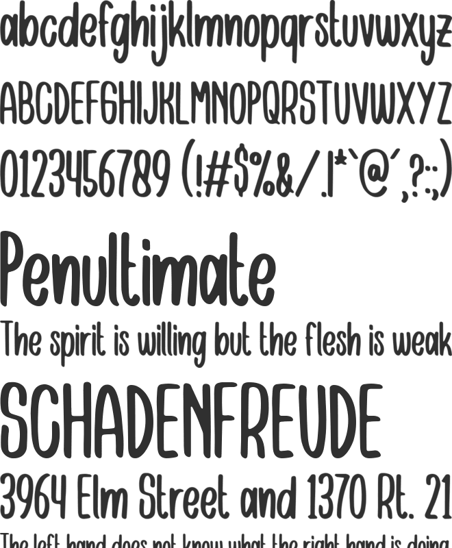 Amazon Lily font preview