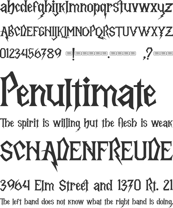 Legendary Runes Free Trial font preview