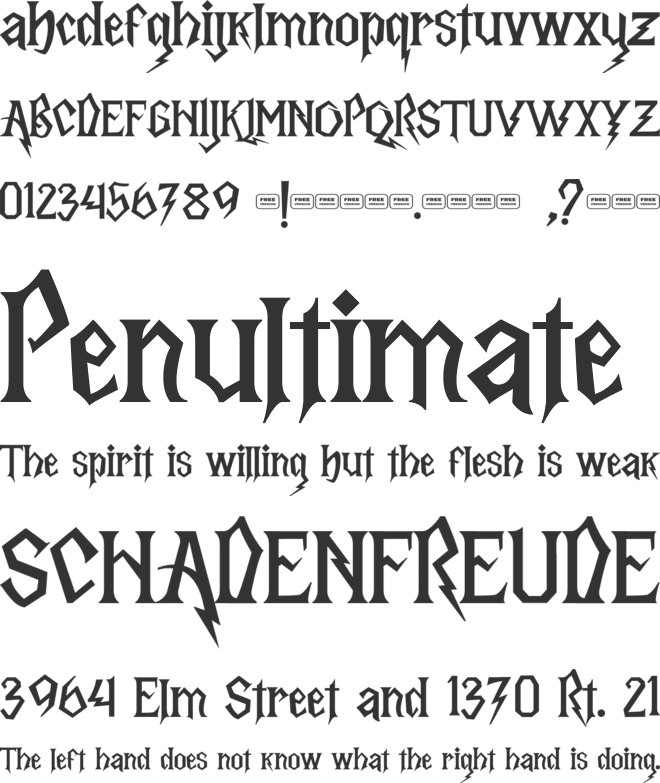 Legendary Runes Free Trial font preview