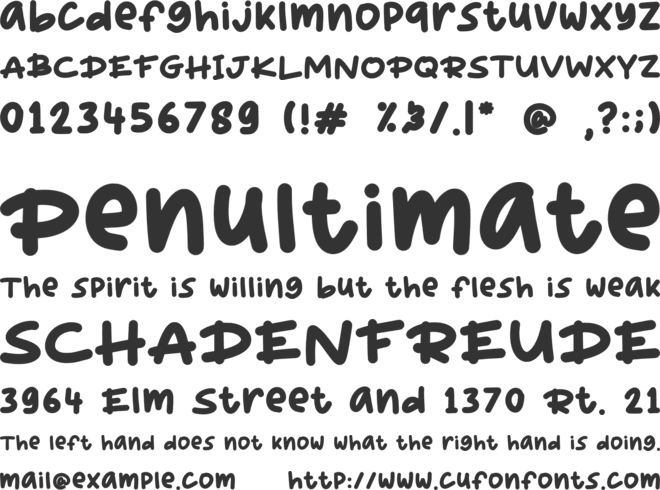 Bigolive font preview