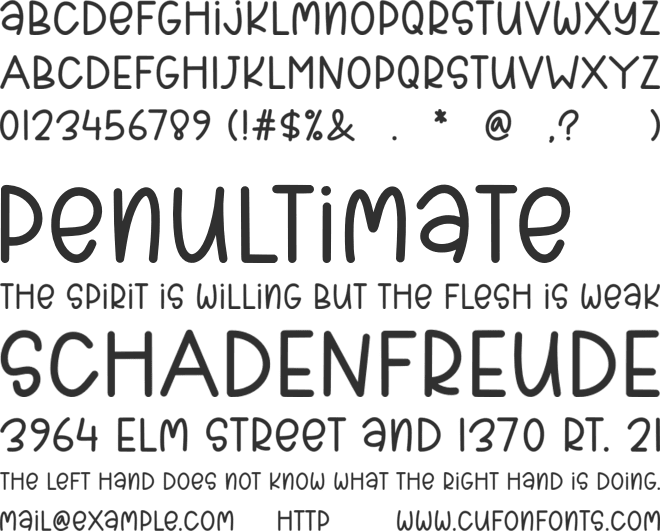 SweetWinter font preview