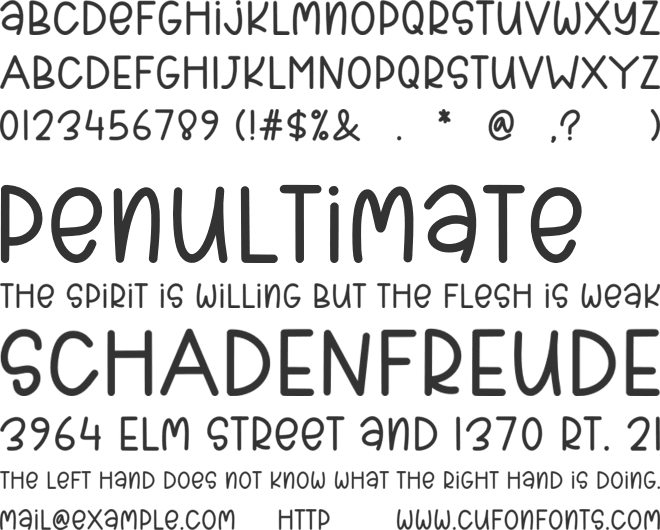 SweetWinter font preview